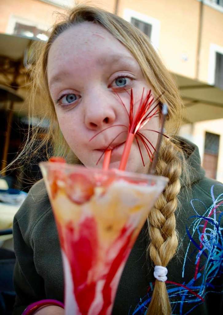 Girl with cocktail glass